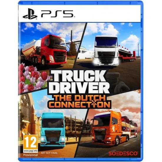Truck Driver The Dutch Connection PS5 box art showing a truck on a Dutch highway near windmills