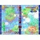 Two cute magical characters engaged in a split-screen competitive shooting match filled with colourful projectiles