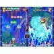 Two cute magical characters engaged in a split-screen competitive shooting match filled with colourful projectiles
