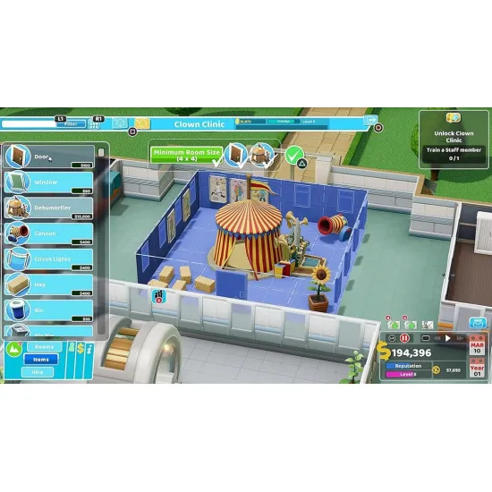 Nintendo Switch 2 game case for Two Point Hospital Full Health Collection featuring funny medical staff and patients