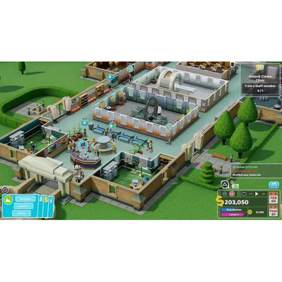 Nintendo Switch 2 game case for Two Point Hospital Full Health Collection featuring funny medical staff and patients