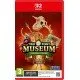 Two Point Museum Explorer Edition Switch 2 The box art for Two Point Museum Explorer Edition on Nintendo Switch 2, showing a cartoon explorer character and a variety of decorative and museum-themed items.