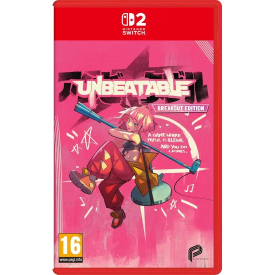 Nintendo Switch 2 game case for Unbeatable Breakout Edition showcasing anime rhythm gameplay and Beat