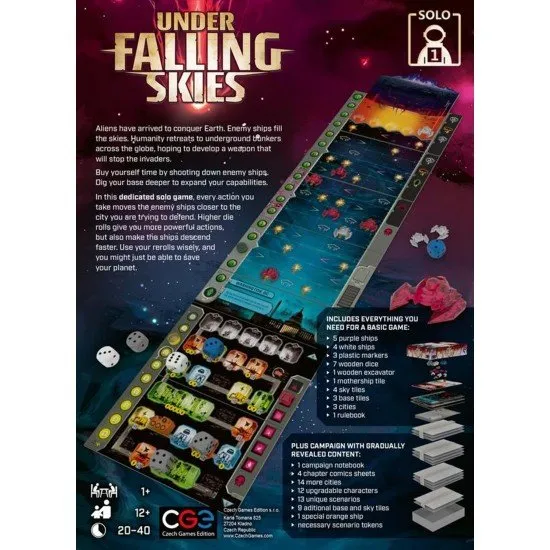 A lone commander overseeing a strategic map of a city under siege by a massive alien mothership and swarms of smaller craft