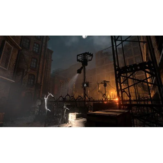 The box art for the game Unholy on PS5, featuring a menacing figure wearing a twisted, grotesque mask with glowing eyes.