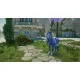 A PlayStation 5 game case showing a customisable student rider and a majestic white unicorn with a glowing purple horn standing before a grand magical castle school
