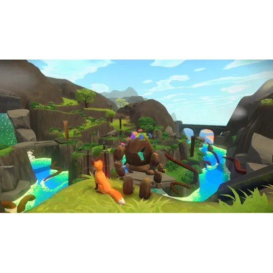 PlayStation 5 game case for Unpetrified Echoes of Nature featuring a floral golem and fox in a lush forest