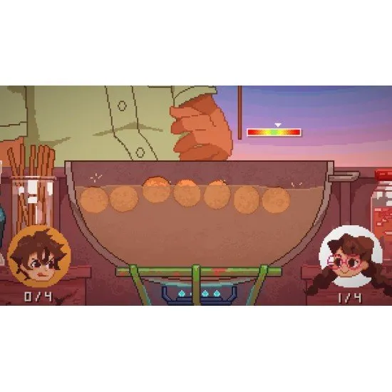 The box art for the game Until Then on Nintendo Switch, showing a pixel art scene of a boy riding a bus in a colorful, rain-soaked city.