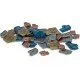 Vantage Metal Coins 45 Count Stonemaier Games Accessory Vantage Metal Coins displayed in four piles showing the gold (£10), metallic blue (£5), silver (£2), and copper (£1) designs