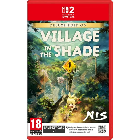 Nintendo Switch 2 game case for Village in the Shade Deluxe Edition showing hand-drawn anime artwork and countryside scenery