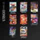 An Evercade physical cartridge case featuring vibrant fighting game characters and speeding rally cars from retro Japanese arcade titles