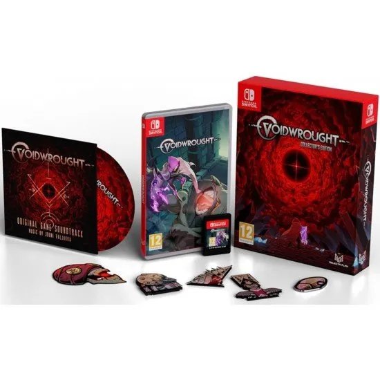 Voidwrought Collector’s Edition Nintendo Switch featuring the physical game case and all bonus collectables