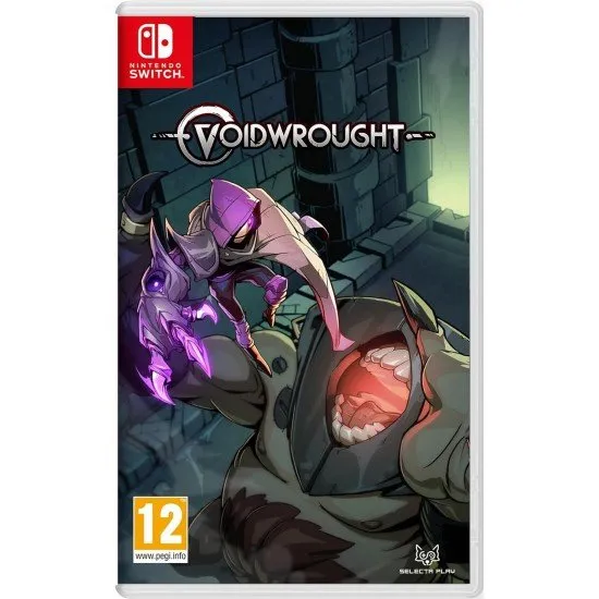 Voidwrought Nintendo Switch game cover showing the protagonist amidst cosmic horrors and ruins