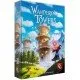 Wandering Towers board game box showing wizards and tall towers on a magical landscape