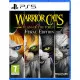 PlayStation 5 game case for Warrior Cats Clans of the Forest Feral Edition featuring forest warriors under StarClan spirits