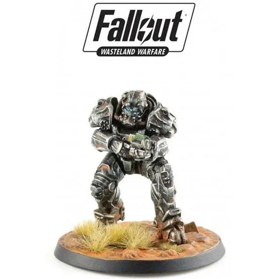 Fallout Wasteland Warfare Brotherhood of Steel Frontline Knights miniature set box art showing the Knight and Knight Patrol models