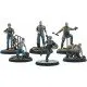 Fallout Wasteland Warfare Survivors Ghoul Settlers Modiphius Miniatures Fallout Wasteland Warfare Survivors Ghoul Settlers miniature set box art showing the six civilian ghoul figures, including Wiseman and other named settlers