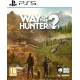 PlayStation 5 game case for Way of the Hunter 2 showing a hunter and dog tracking big game across North American wilderness