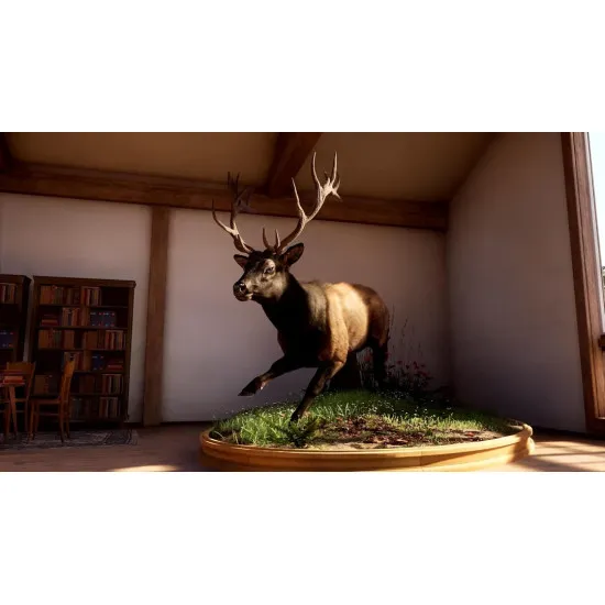 PlayStation 5 game case for Way of the Hunter 2 showing a hunter and dog tracking big game across North American wilderness