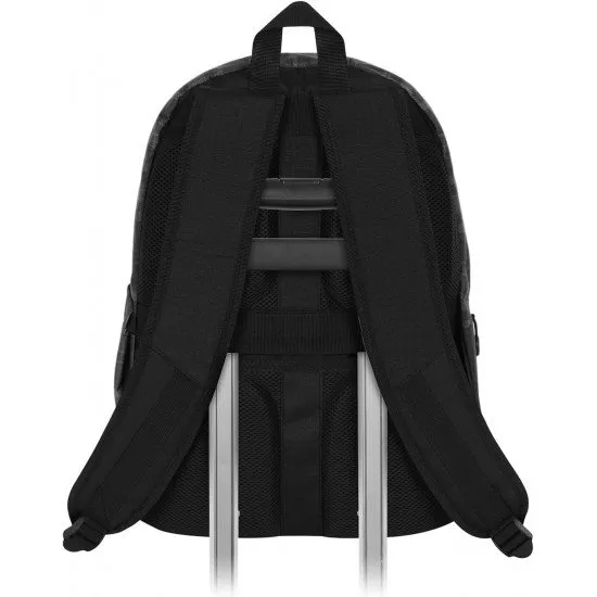 Wednesday Chains Backpack showing the dark, themed design with chain details and the Ripstop material texture