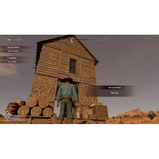 PlayStation 5 game cover for Wild West Legacy Ultimate Edition showing a frontier landscape