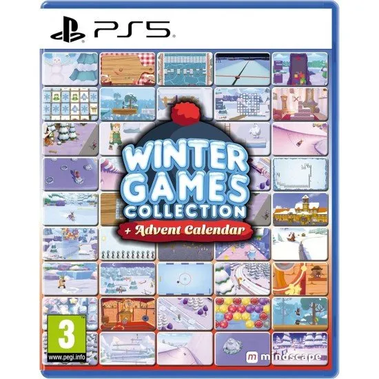 Winter Games Collection PS5 The box art for the Winter Games Collection + Advent Calendar on PS5, showing a train and cartoon characters in a snowy landscape.