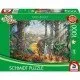 Thomas Kinkade The Wizard of Oz 1000 Piece Puzzle The box art for The Wizard of Oz 1000-piece puzzle by Thomas Kinkade, showing Dorothy, Toto, and her friends on the Yellow Brick Road leading to the Emerald City in Kinkade's luminous style.