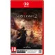 Nintendo Switch 2 game case for Wo Long 2 Wings of Ember showing dynamic martial arts sword combat against a fiery demon