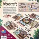 Box art for Woodcraft board game showing forest folk crafting wooden items in a woodland workshop