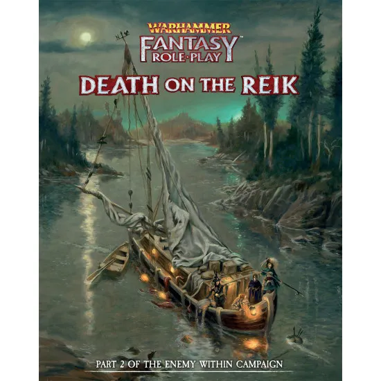 Warhammer Fantasy Roleplay Death on the Reik Enemy Within Campaign Director's Cut Vol 2 hardcover book featuring River Reik dark fantasy artwork