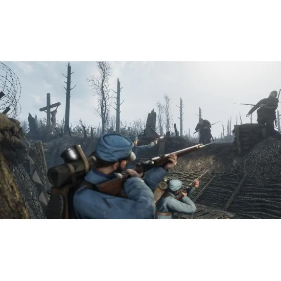 PlayStation 4 game case for WWI Verdun Western Front featuring Allied and Central Powers soldiers fighting in mud-soaked trenches