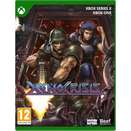 A marine in a red beret throwing a grenade into a pack of charging alien monsters