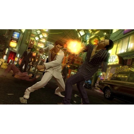 Yakuza 0 Director's Cut Crime Drama Game PS5 Yakuza 0 Director's Cut PS5 box art showing Kazuma Kiryu and Goro Majima in 1980s Japan