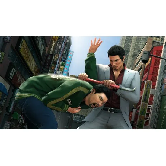Yakuza Kiwami 2 Nintendo Switch 2 box art showing Kazuma Kiryu facing off against Ryuji Goda