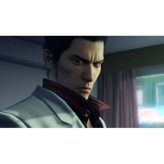 Yakuza Kiwami Nintendo Switch 2 box art showing Kazuma Kiryu in the bustling Japanese red-light district