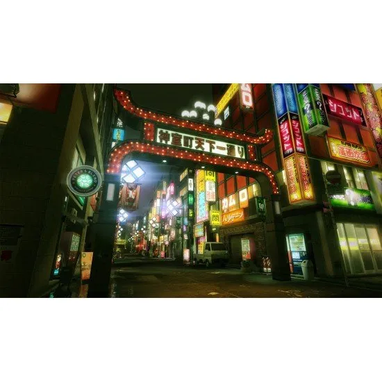 Yakuza Kiwami Nintendo Switch 2 box art showing Kazuma Kiryu in the bustling Japanese red-light district