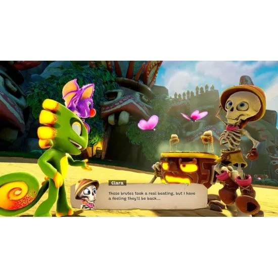 Yooka-Replayee Nintendo Switch 2 box art showing the buddy-duo Yooka and Laylee in a vibrant, enhanced 3D world