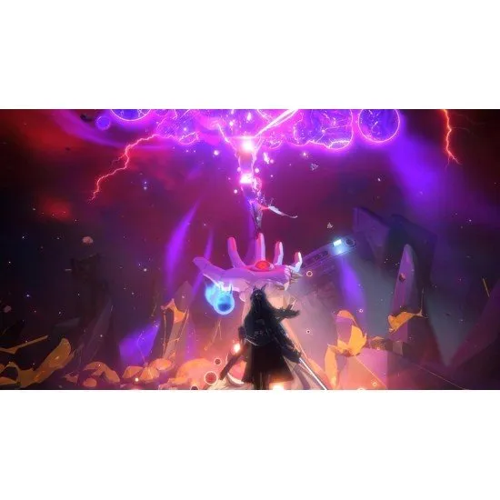 A collection of Zenless Zone Zero physical goods including an acrylic card, badge, and game disc case