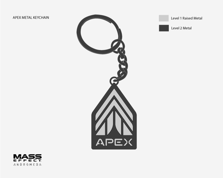 Mass Effect Andromeda Apex Keychain Keyring Official New Ebay